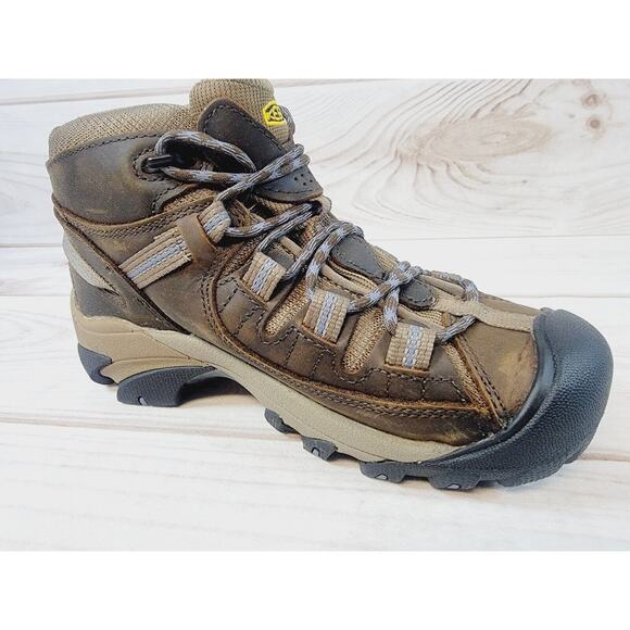 KEEN Targhee II Mid Waterproof Hiking Boots Slate Black/Flint Stone Sz 5.5 - Picture 13 of 13